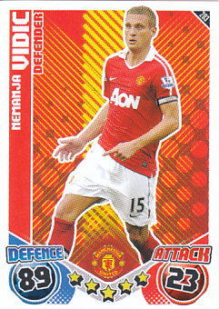 Nemanja Vidic Manchester United 2010/11 Topps Match Attax #203
